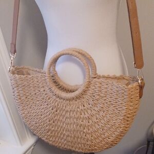 Tan Woven Handbag